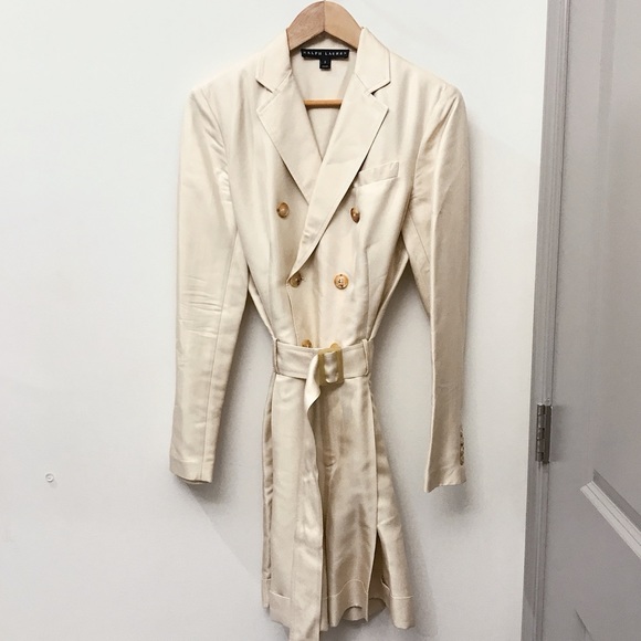 Ralph Lauren Collection Black Label Ivory Silk Blend Romper Jumpsuit 8 USA Made - Picture 2 of 8